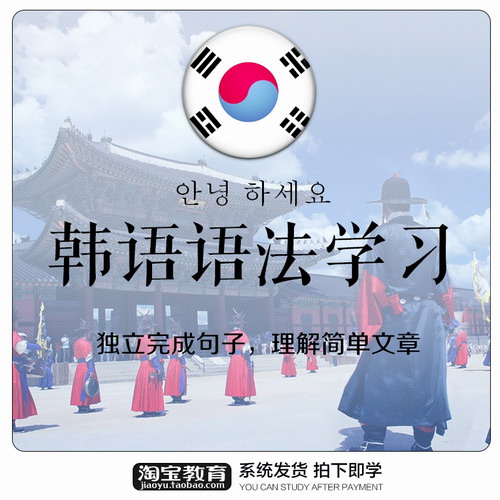 韩语初级语法视频教程 同步标准韩国语（一）