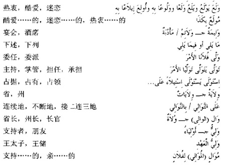 阿拉伯语三级词汇