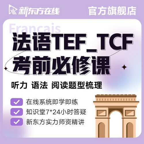 法语课程备考TEF/TCF 考试精讲视频 听力语法阅读
