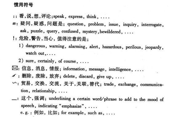 英语口译笔记惯用符号