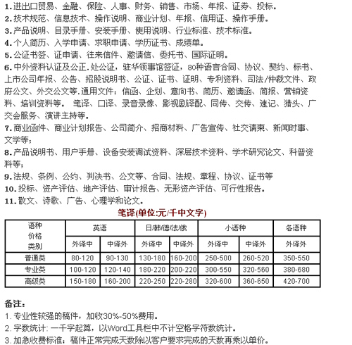 广州八熙翻译有限公司笔译，口译，听译，软件本地化及同传报价。