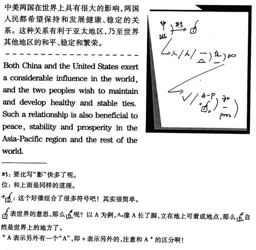汉译英口译笔记举例