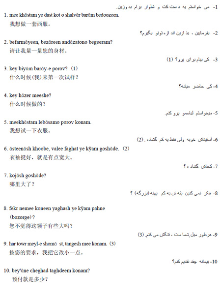 波斯语常用口语介绍