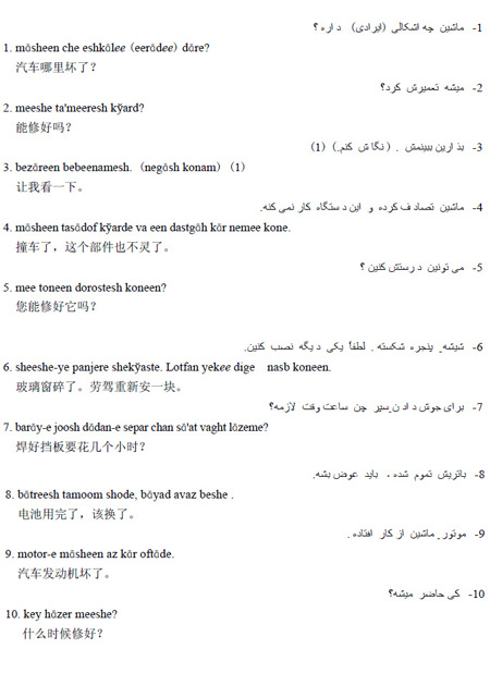 波斯语常用口语介绍