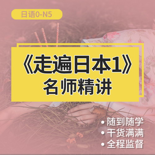 日语入门0-N5网课 40小时网课送配套教材 走遍日本