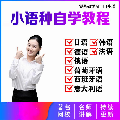 小语种自学入门课程语法 瑞典泰西班牙意大利语网课教程