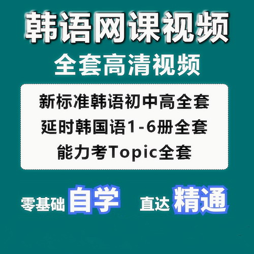 韩国语网校视频教程 TOPIK考级课程资料新