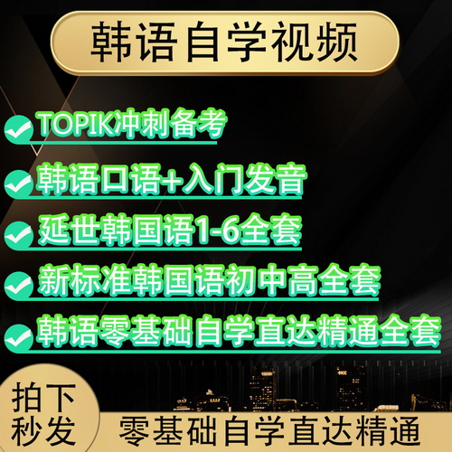 延世韩国语视频教程 topik考级课程资料新