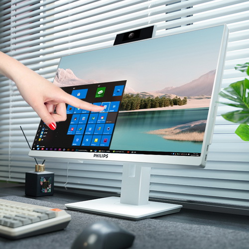 飞利浦触摸一体机电脑 升降旋转i7高配 超薄24寸触屏 办公 家用 直播