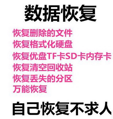 电脑U盘 内存卡 SD卡 硬盘数据恢复软件