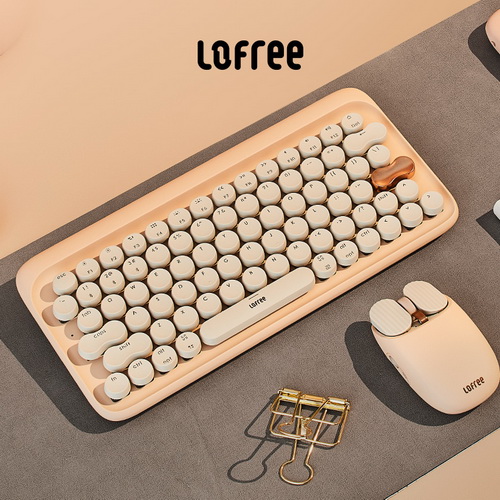 Lofree洛斐蓝牙机械键盘鼠标套装 无线女生办公高颜值