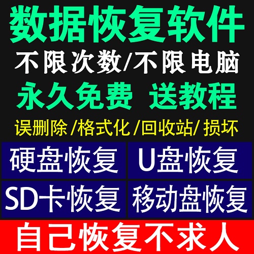 电脑数据恢复软件 激活U盘移动硬盘 sd卡误删