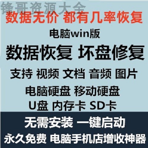 U盘内存卡 电脑移动硬盘SD卡 手机数据恢复