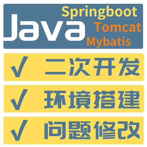 java编程代做 ssm/springboot/mybatis 修改环境