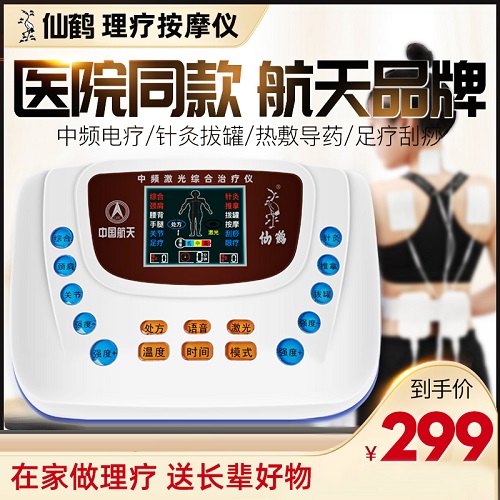 仙鹤中频脉冲理疗仪 按摩电针灸仪器 低频