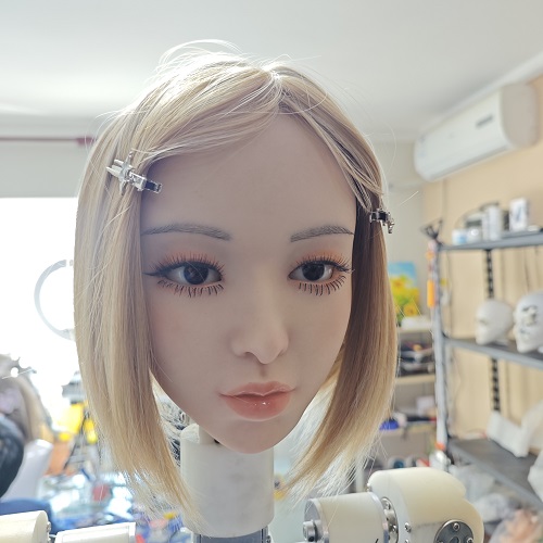 仿生人形硅胶机械头 眼嘴眉腮可动 定制