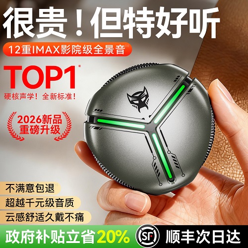 蓝牙耳机2026新款型 久戴不痛半入耳 AI翻译运动