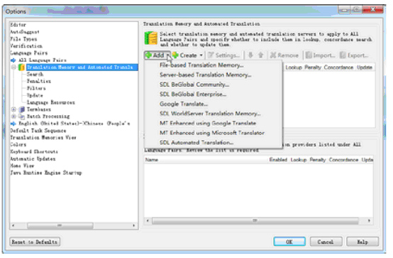 SDL Trados 2011 内置支持GoogleTranslate