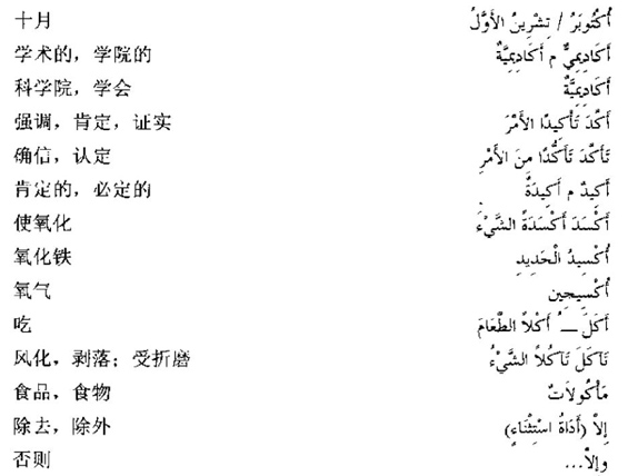 阿拉伯语三级词汇