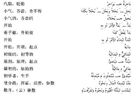 阿拉伯语三级词汇