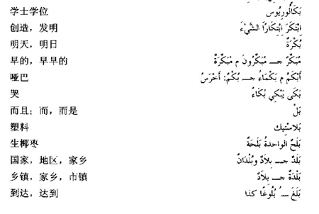 阿拉伯语三级词汇