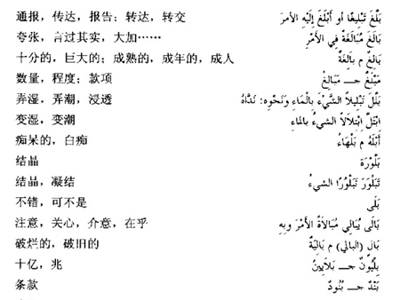 阿拉伯语三级词汇