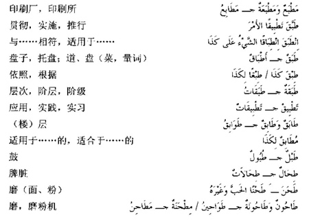 阿拉伯语三级词汇