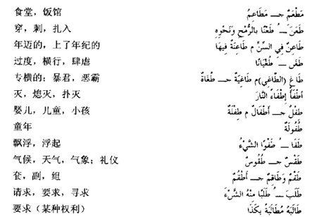 阿拉伯语三级词汇