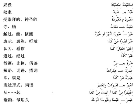 阿拉伯语三级词汇