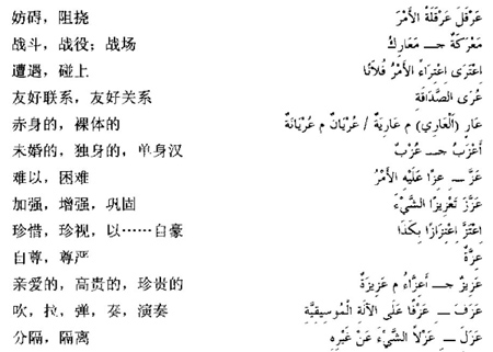 阿拉伯语三级词汇