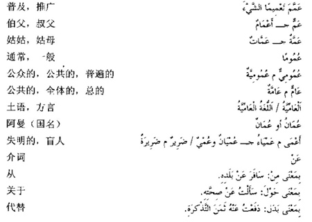 阿拉伯语三级词汇
