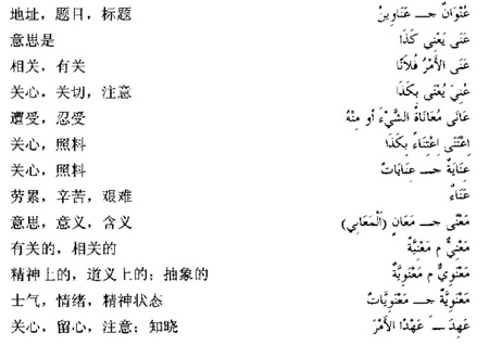 阿拉伯语三级词汇