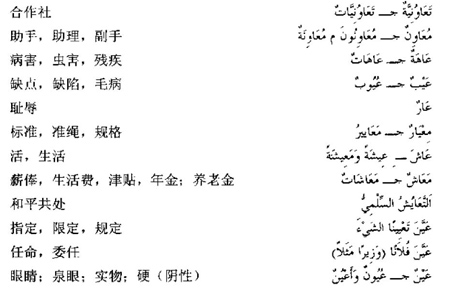 阿拉伯语三级词汇