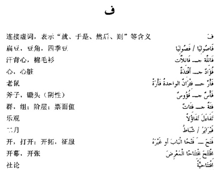 阿拉伯语三级词汇