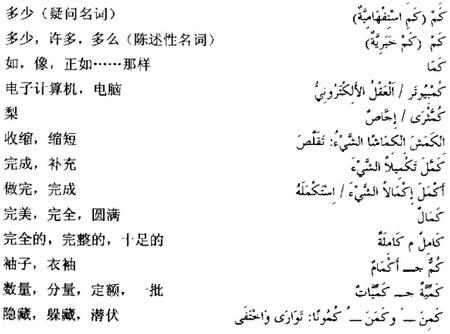 阿拉伯语三级词汇