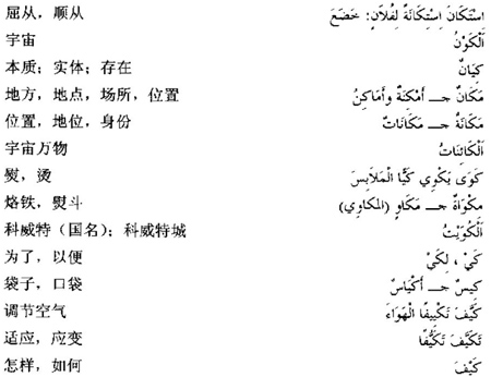 阿拉伯语三级词汇