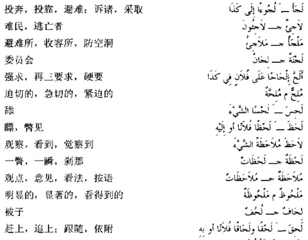 阿拉伯语三级词汇