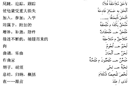 阿拉伯语三级词汇