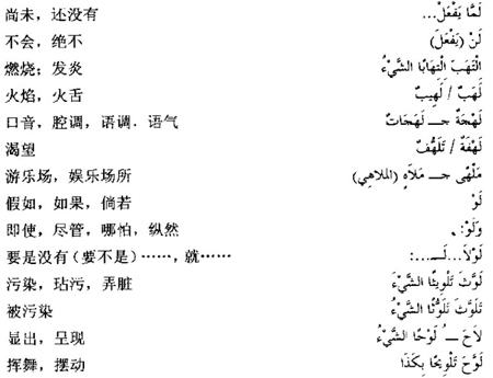 阿拉伯语三级词汇