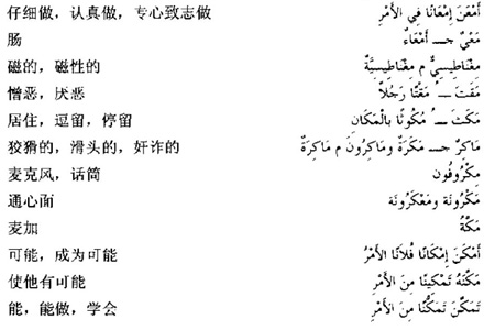 阿拉伯语三级词汇