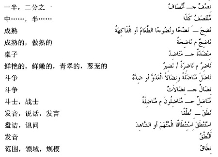 阿拉伯语三级词汇