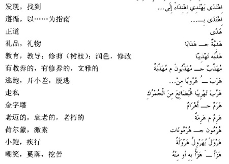 阿拉伯语三级词汇