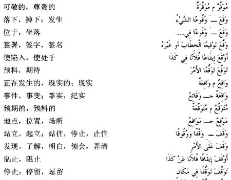 阿拉伯语三级词汇