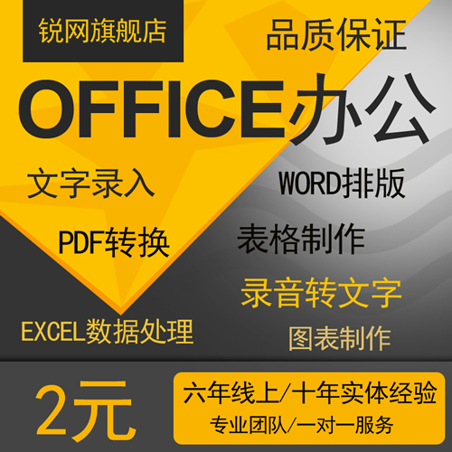 代做文字录入pdf转换word排版录音整理 