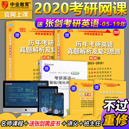 中业考研网课2020考研英语一历年真题