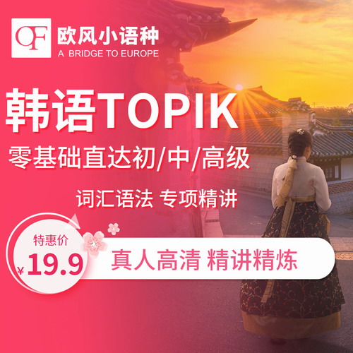 欧风韩语零基础至中高级TOPIK网课