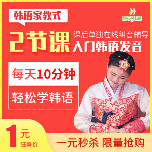 新标准韩语topik 课后单独辅导发音速成网课