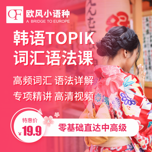 韩语一对一中高级词汇语法课程