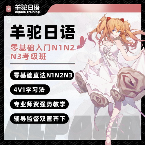 羊驼教育日语网课 直达N1/N2/N3考级班