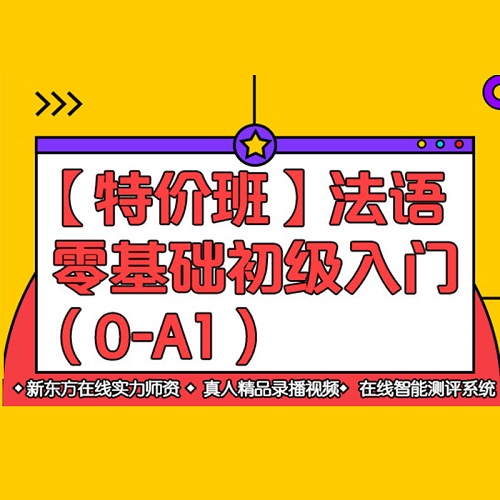 新东方法语网课 零基础入门A1/A2/B1/B2